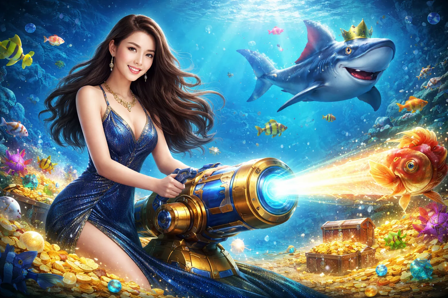 Giao diện trò chơi vn68 Bắn Cá với người chơi đang trải nghiệm